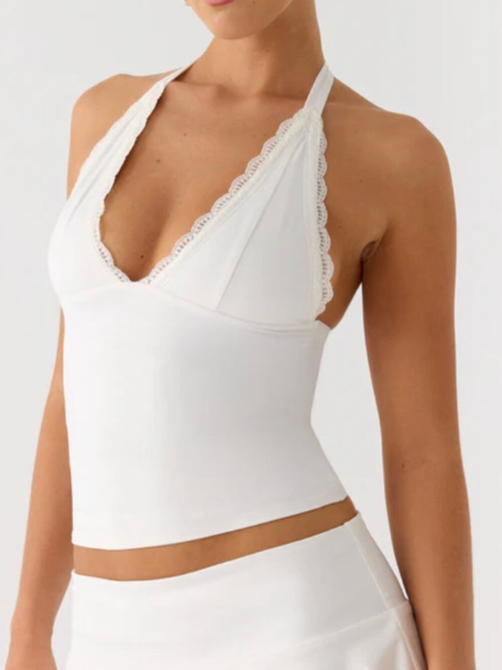 Illuminate Halter Top - White